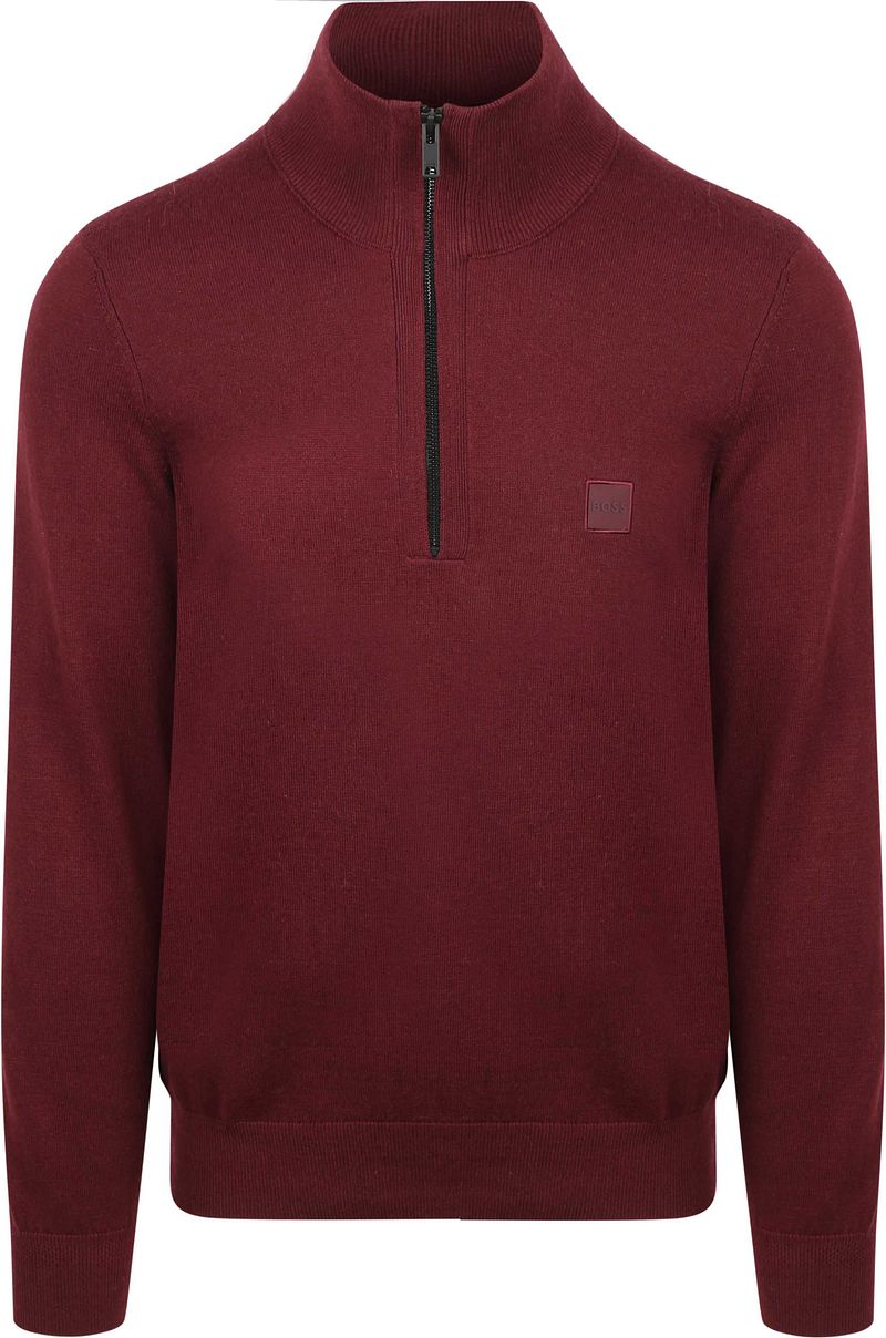 BOSS Kanobix Half Zip Pullover Bordeaux - Größe XXL günstig online kaufen