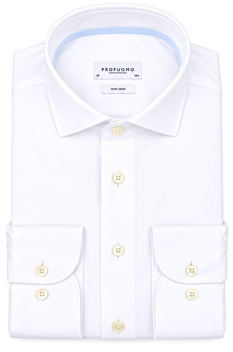 Profuomo Hemd Heavy Twill White - Größe 38 (S)