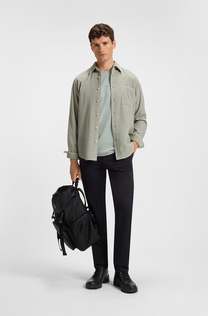 BOSS Relegant Hemd Corduroy Grün - Größe L günstig online kaufen
