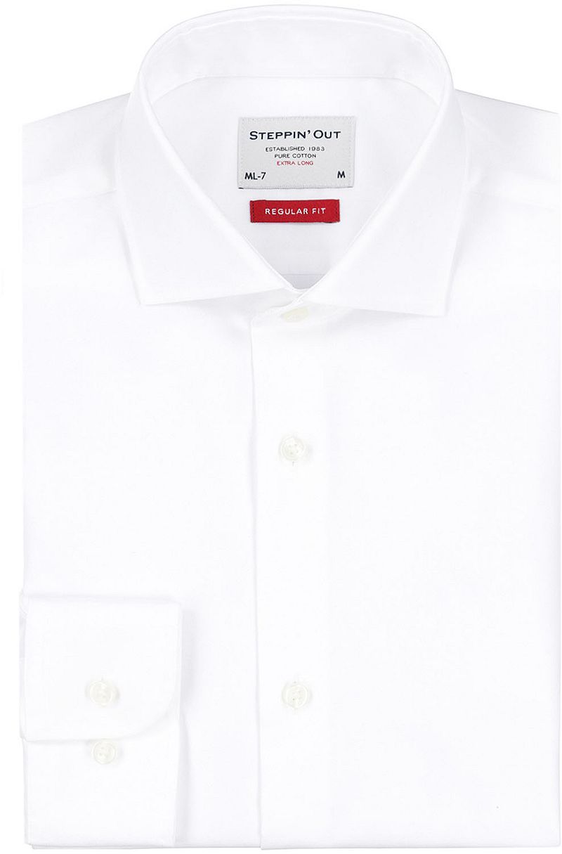 Steppin' Out Extra Long Sleeves Hemd Twill Weiß - Größe XXL günstig online kaufen