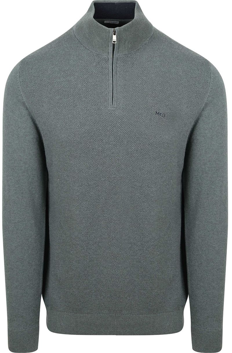 McGregor Half Zip Pullover Merinowolle Structure Grün - Größe S günstig online kaufen