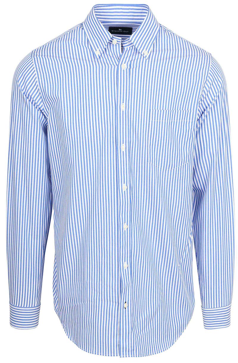 Steppin' Out Overhemd Big Stripe Blauw