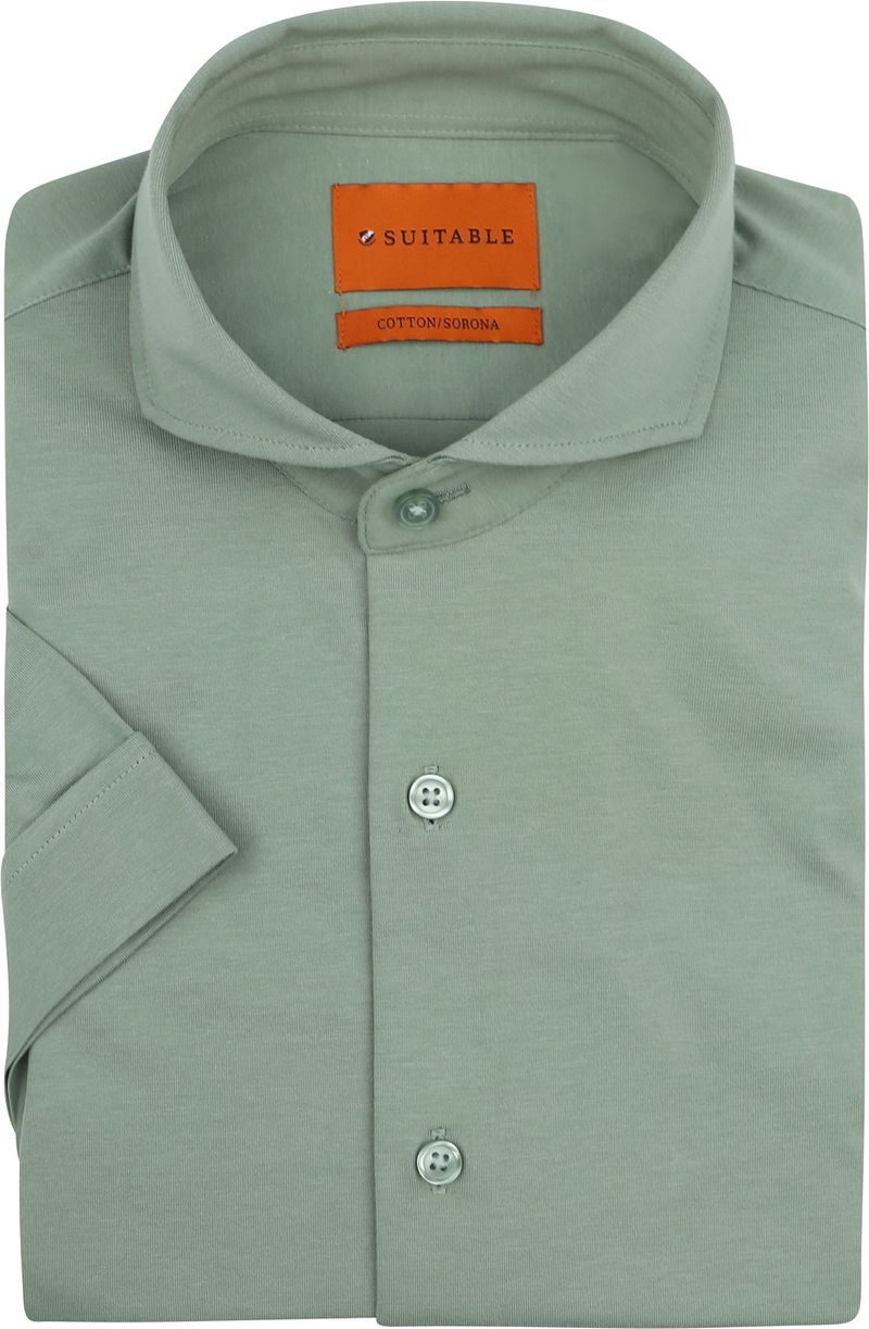 Suitable Shortsleeve Sorona Hemd Grün - Größe 39 günstig online kaufen
