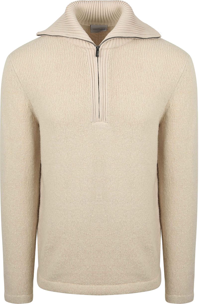 Suitable Herren Troyer aus gekochter Wolle – Ecru (Creme) - Größe XXL günstig online kaufen