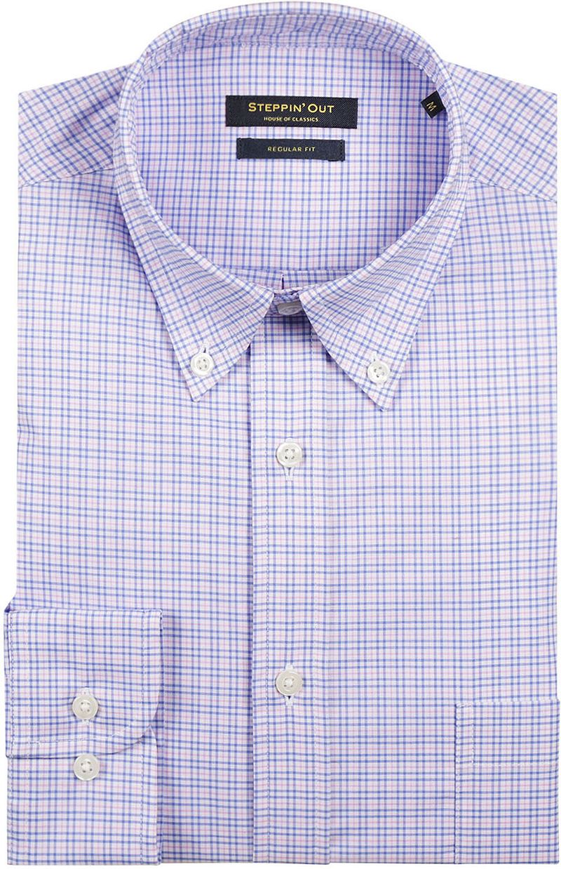 Steppin' Out Hemd Karos Blau Rot - Größe L günstig online kaufen