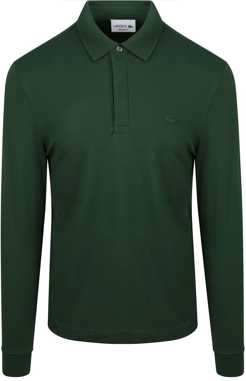 Lacoste Longsleeve Poloshirt Piqué Dunkelgrün - Größe XXL günstig online kaufen