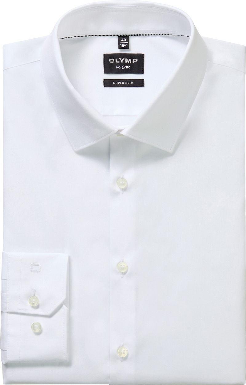 OLYMP No'6 six Hemd Skinny Fit Weiß Extra Lange Ärmel - Größe 38 (S)