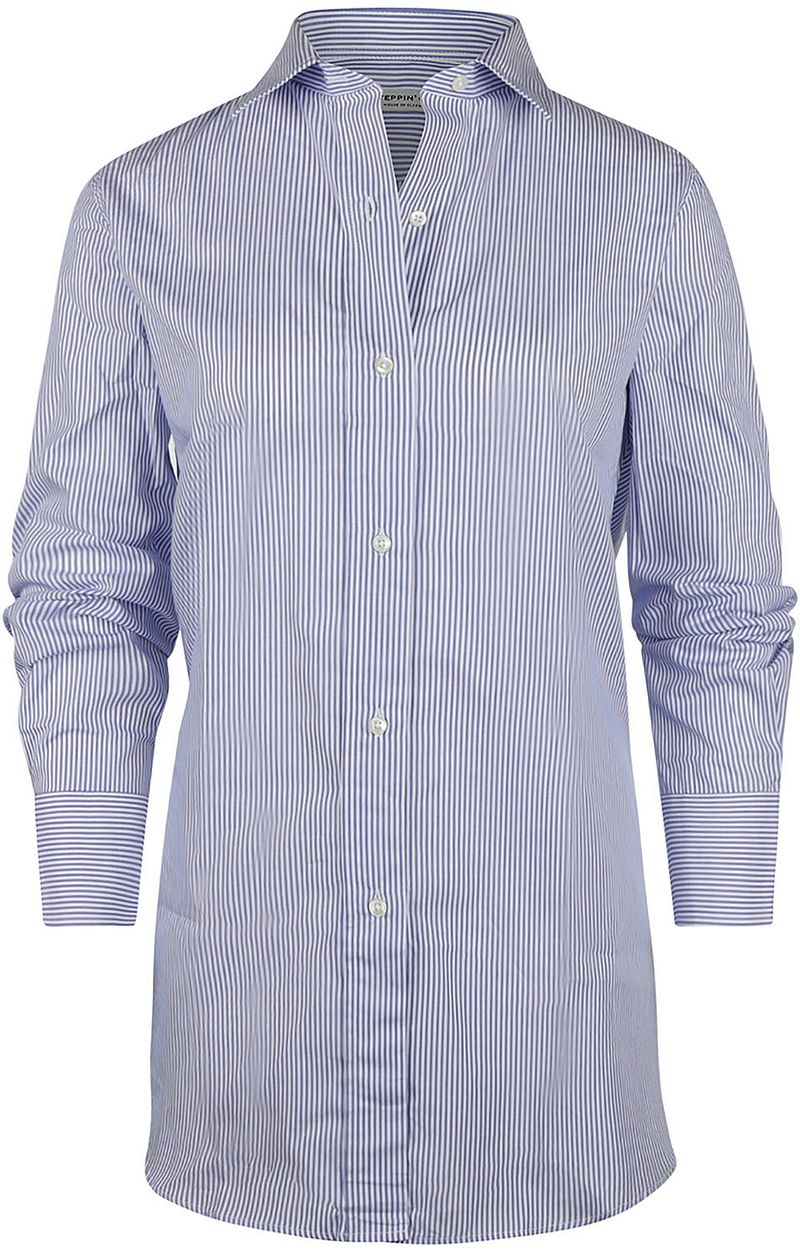 Steppin' Out Bluse Sara Poplin Streifen Blau - Größe XL