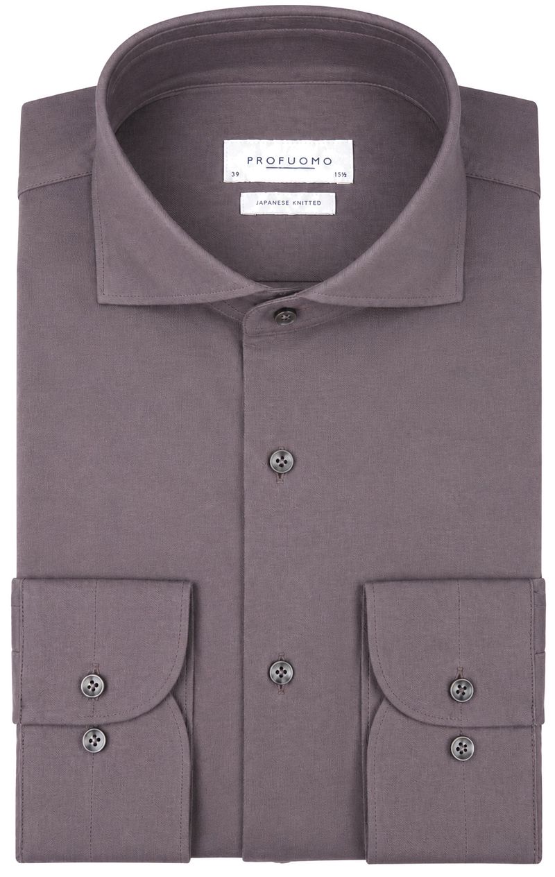 Profuomo Japanese Knitted Hemd Mauve - Größe 38 (S) (S)