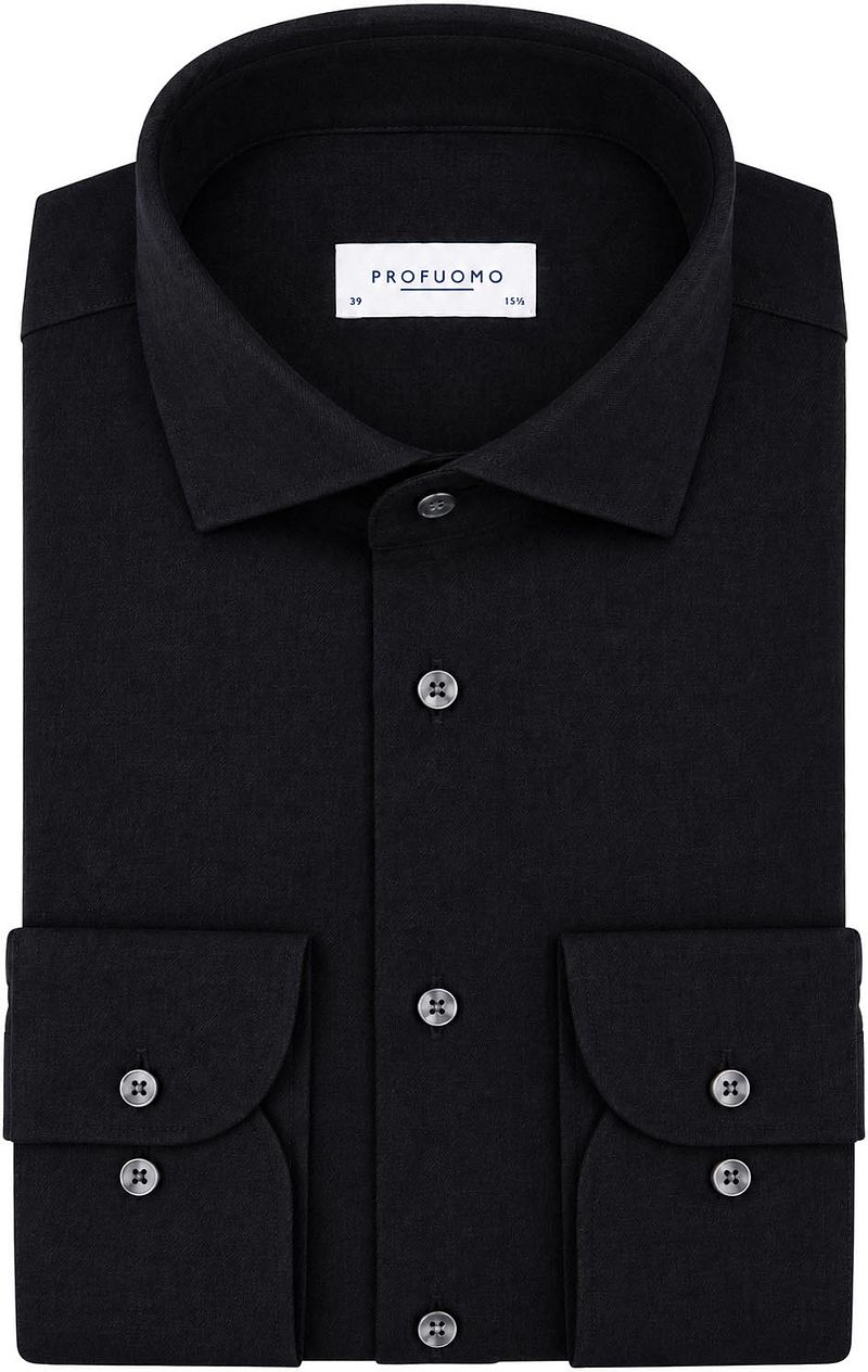 Profuomo Overhemd Brushed Twill Navy