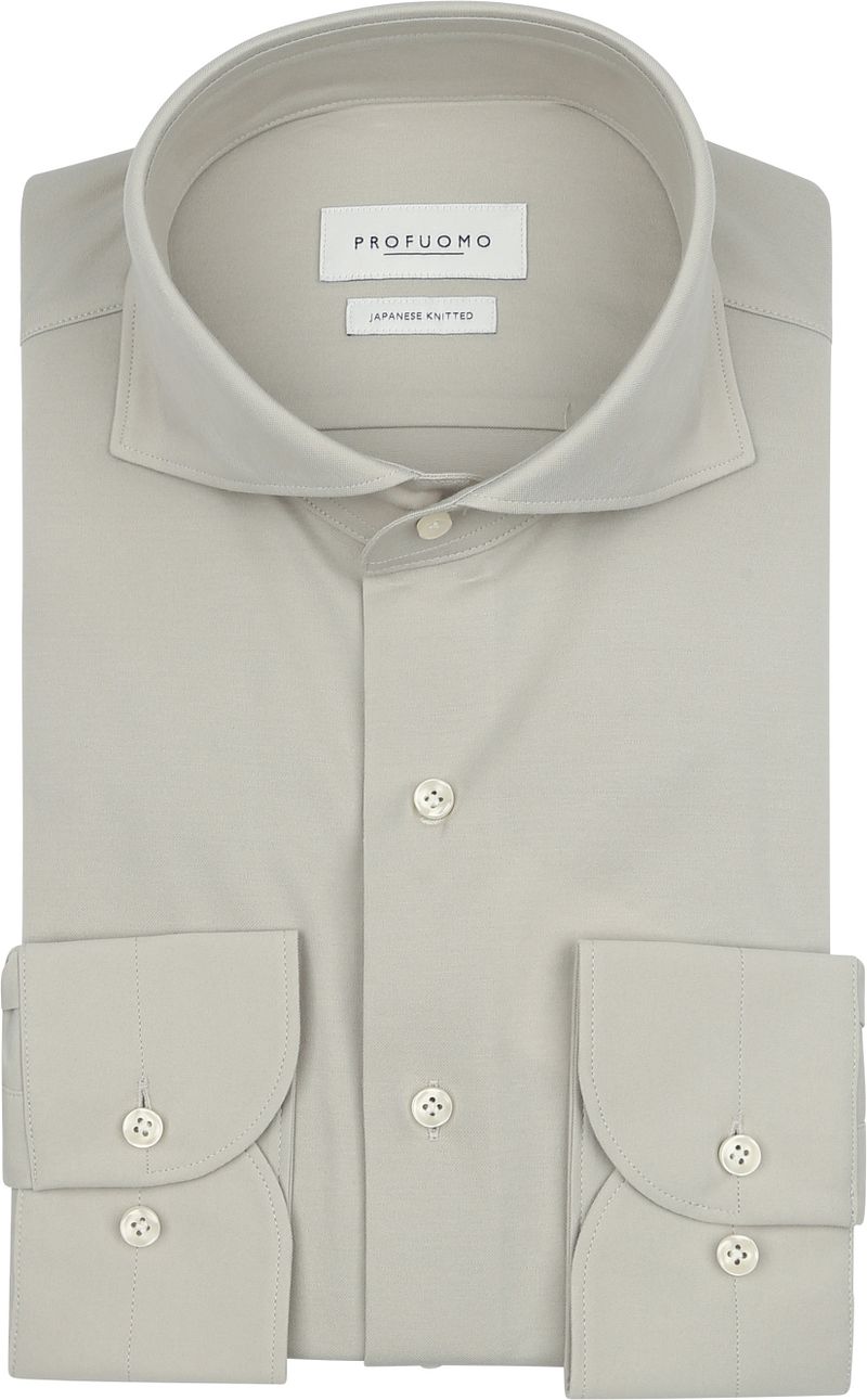Profuomo Japanese Knitted Overhemd Light Green