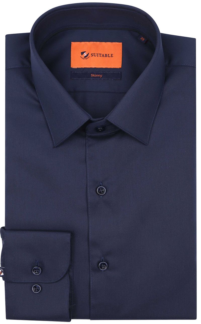 Suitable Twill Overhemd Navy