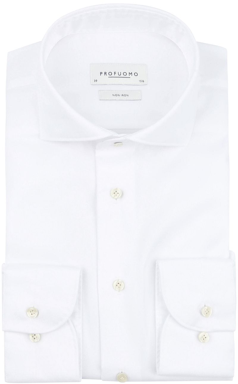 Profuomo Twill Overhemd Wit