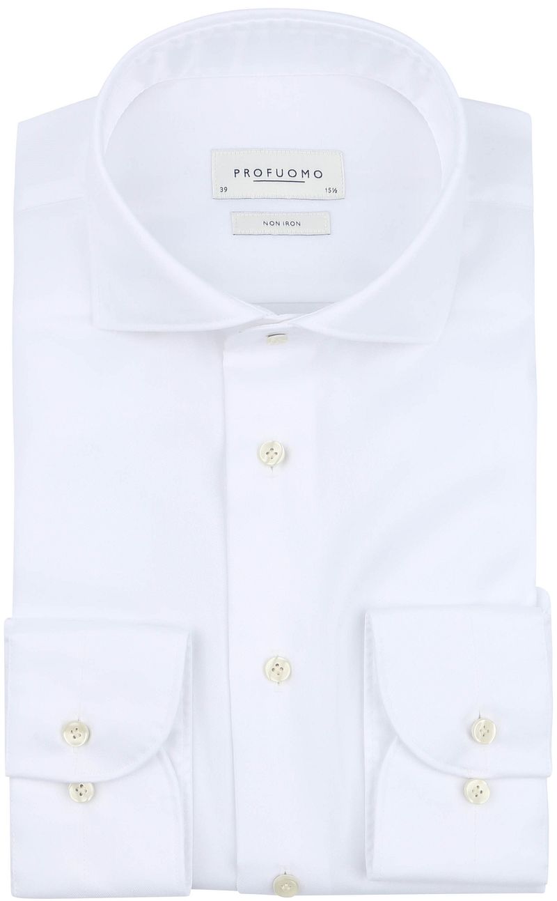 Profuomo Twill Overhemd Wit