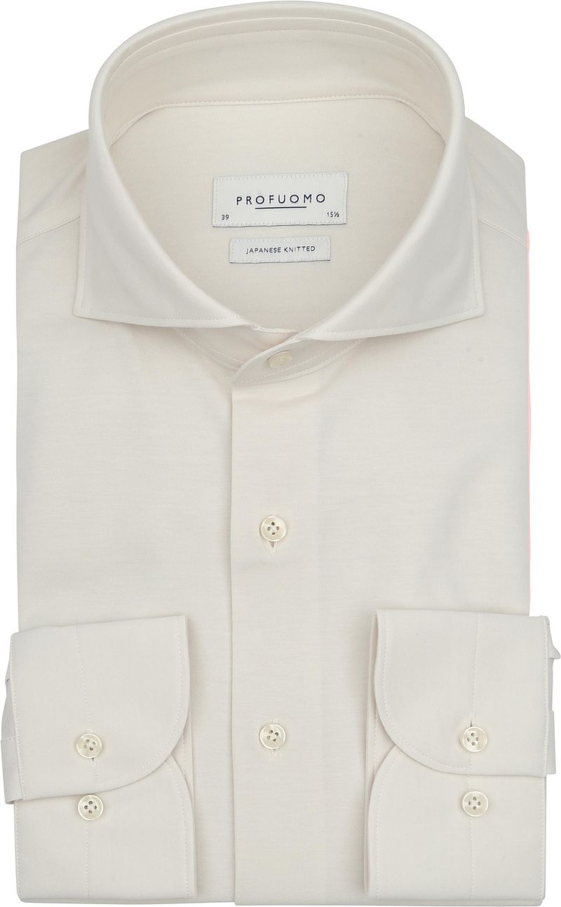 Profuomo Japanese Knitted Overhemd Off White