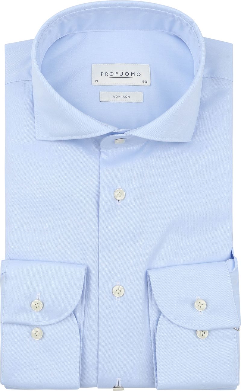 Profuomo Twill Overhemd Lichtblauw