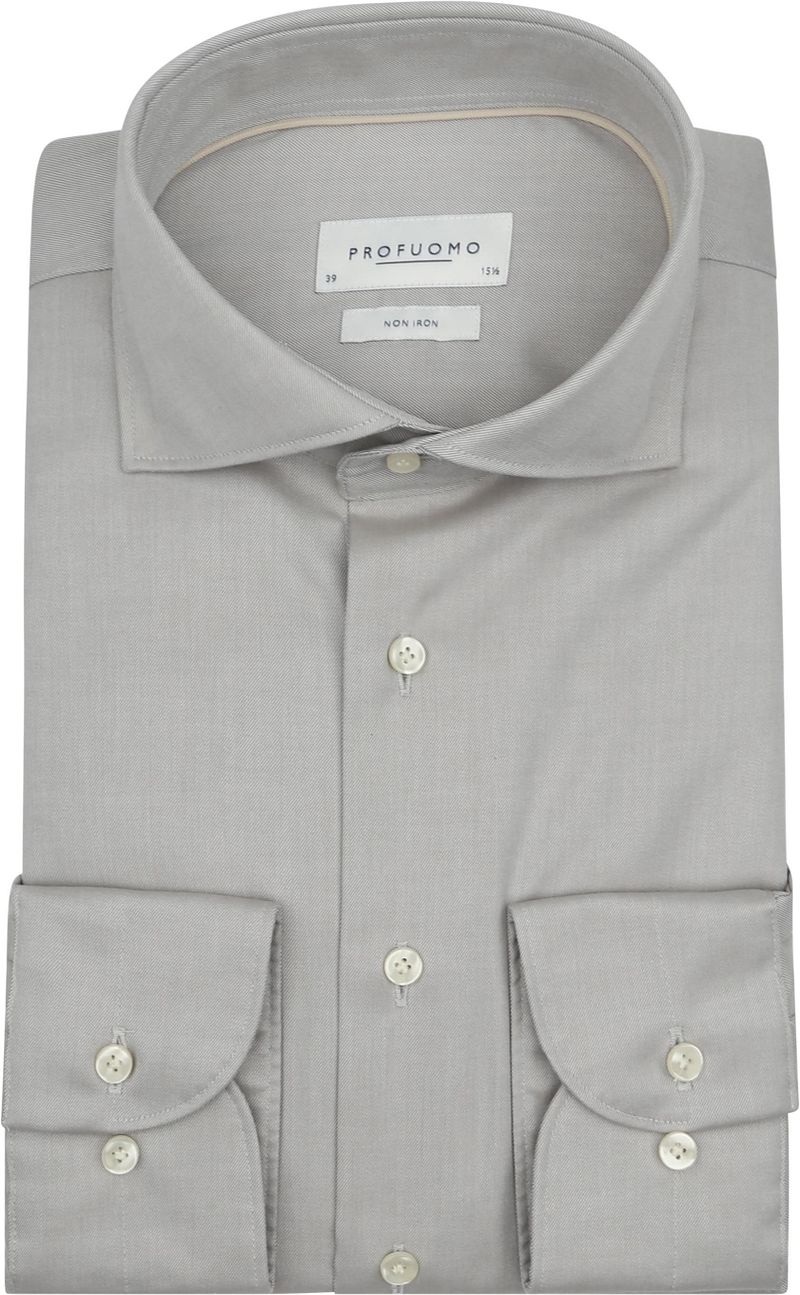 Profuomo Twill Overhemd Lichtgroen