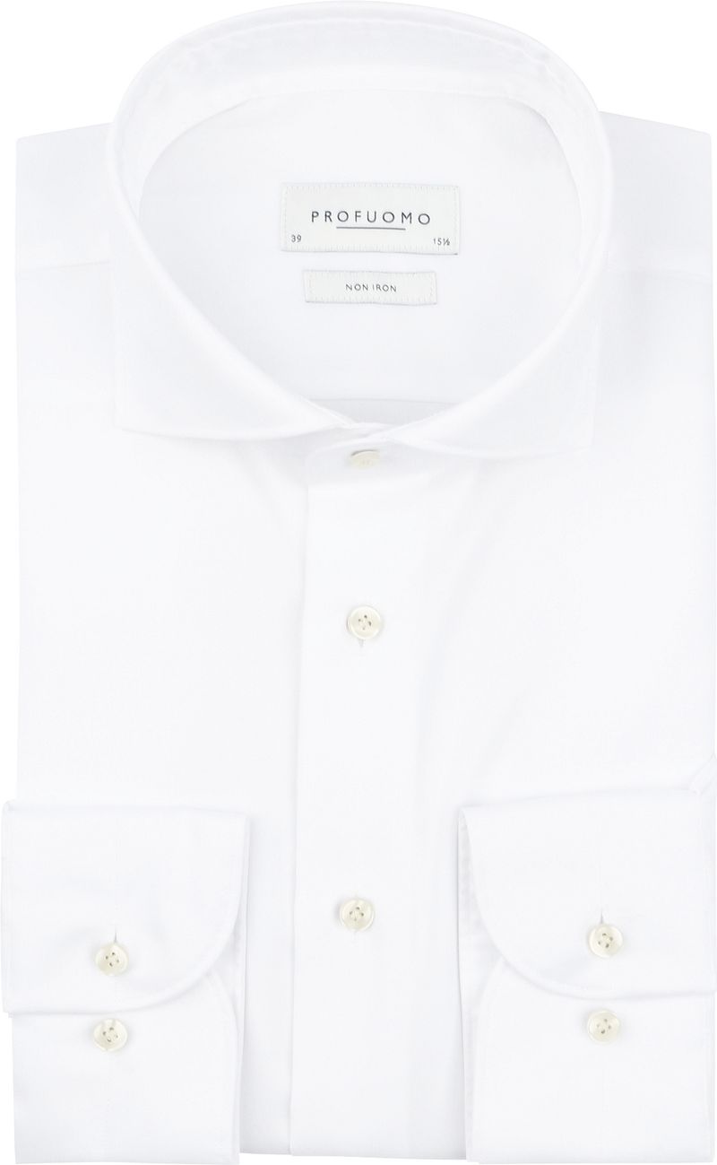 Profuomo Twill Hemd Extra Long Sleeves Weiß - Größe 41 (L)