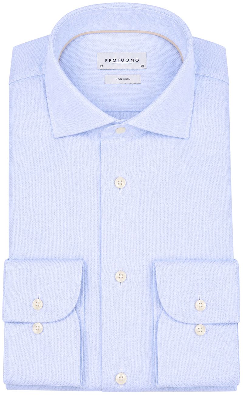 Profuomo Dobby Hemd Hellblau - Größe 42 (L)