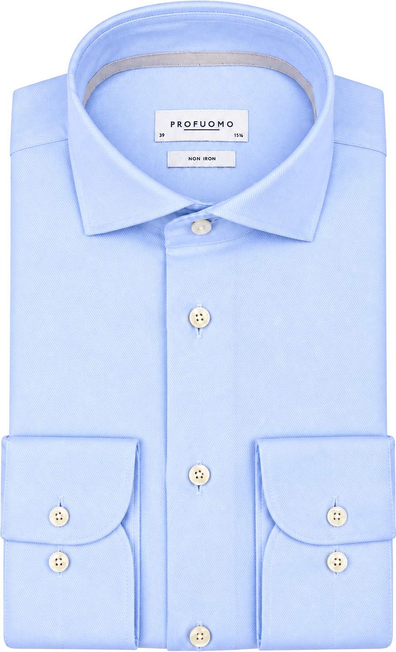 Profuomo Heavy Twill Hemd Light Blue - Größe 44 (XXL)