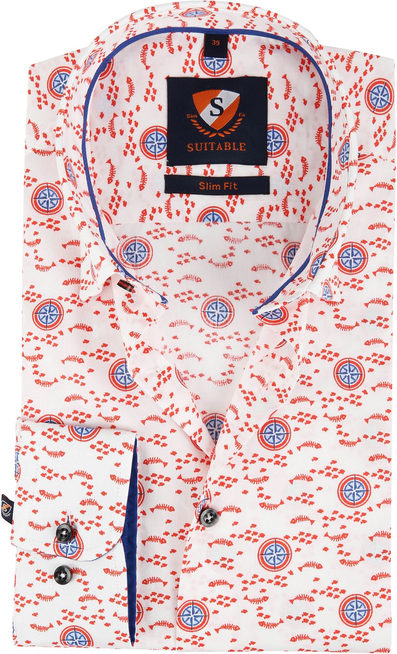 Suitable Overhemd Kompas Rood