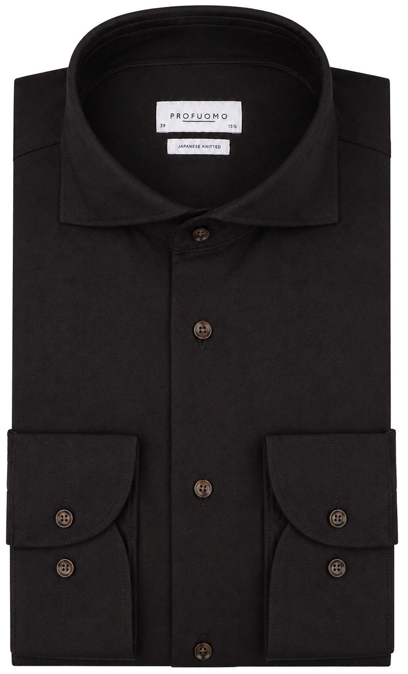 Profuomo Japanese Knitted Hemd Braun - Größe 38 (S) (S)