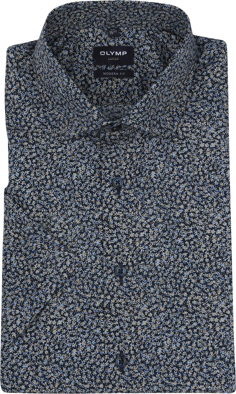 OLYMP Luxor Kurzarmhemd Navy - Größe 39 (M)
