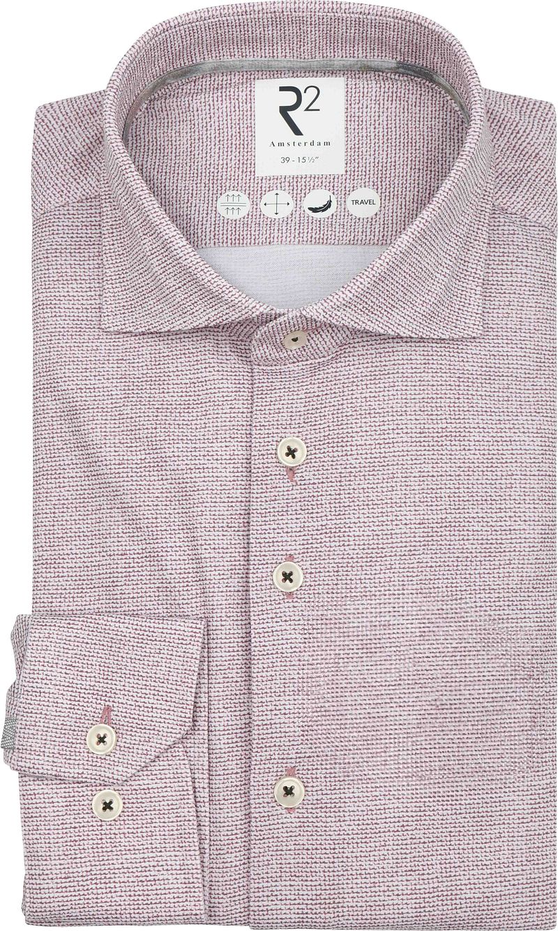 R2 Amsterdam R2 Overhemd Knitted Sorona Mauve