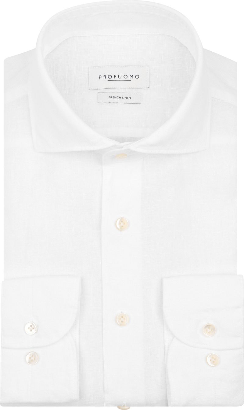 Profuomo Overhemd Linnen Wit