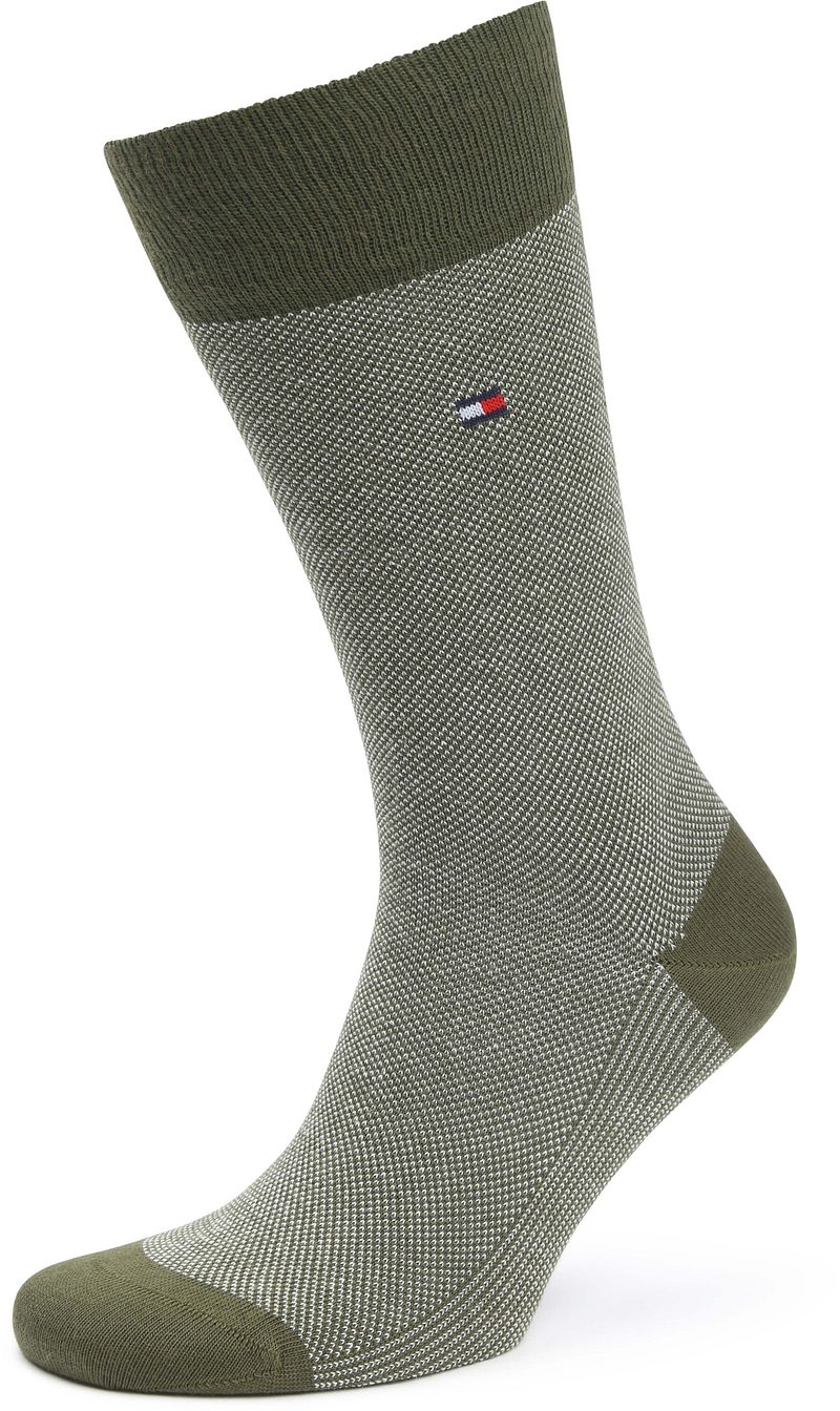 Tommy Hilfiger 2-Pack Socken Birdseye Grün - Größe 43-46 günstig online kaufen