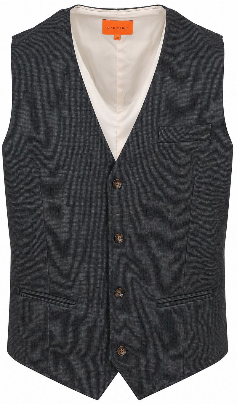 Suitable Gilet Kris Donkergroen