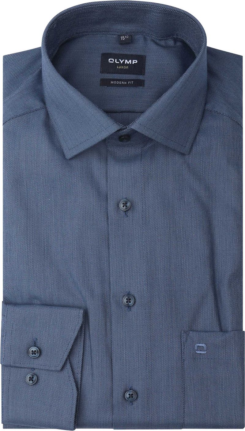 Olymp Luxor Overhemd Blauw