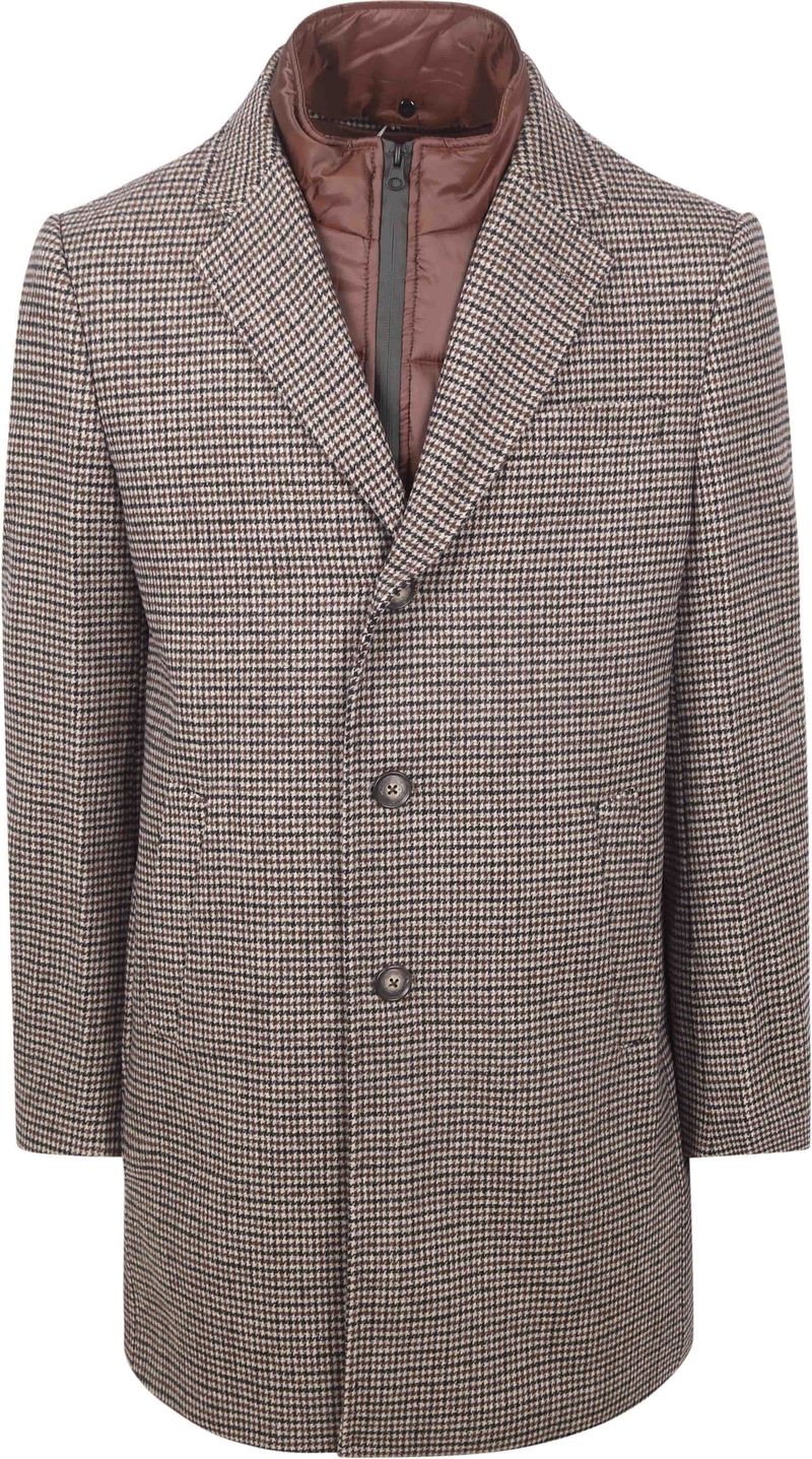 Suitable Coat Wolle Pepita Beige Kamel - Größe 48
