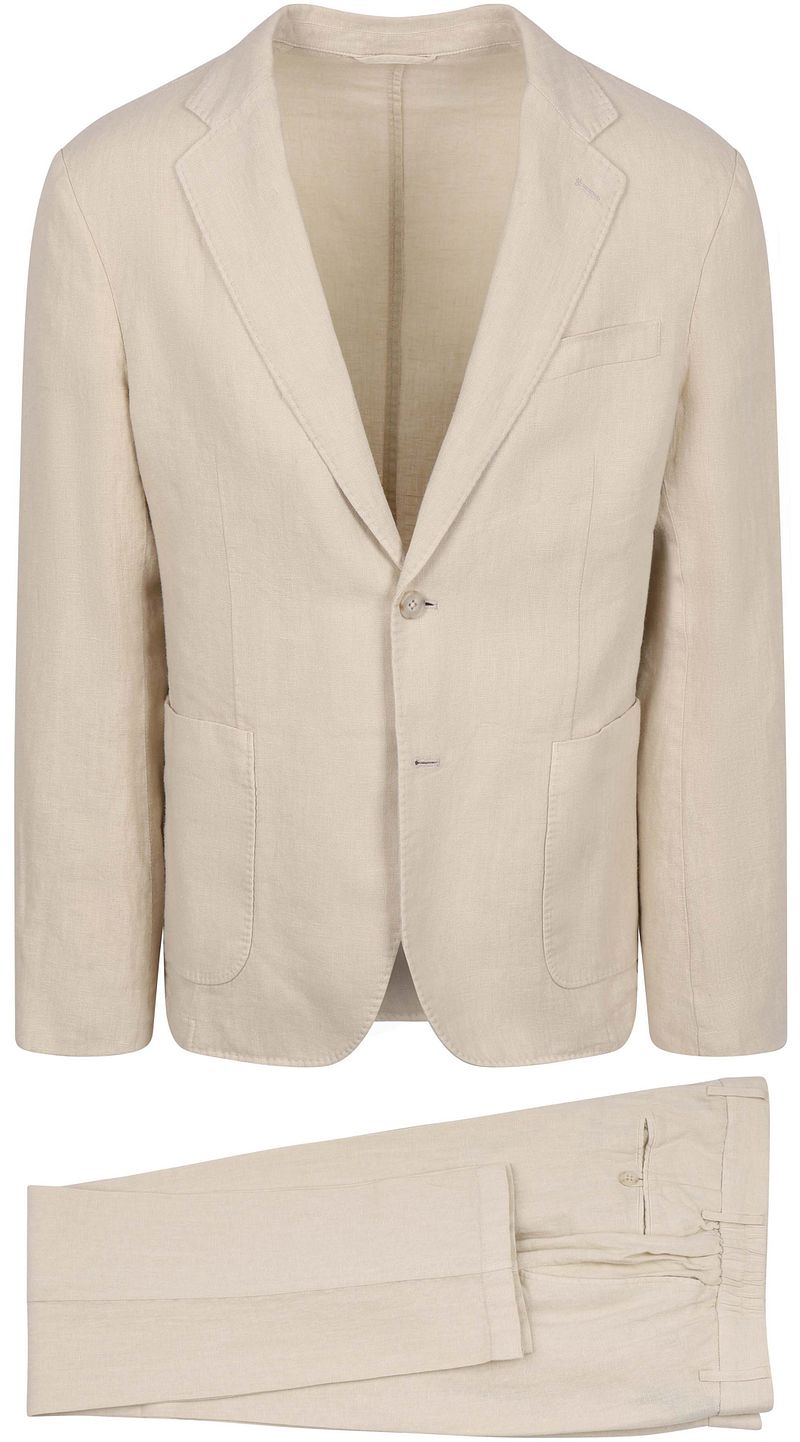 Suitable Washed Linen Suit Ecru
