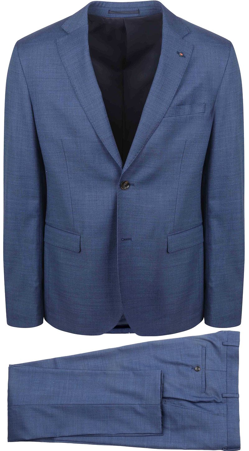 Suitable Toulon Kostuum Wol Blauw