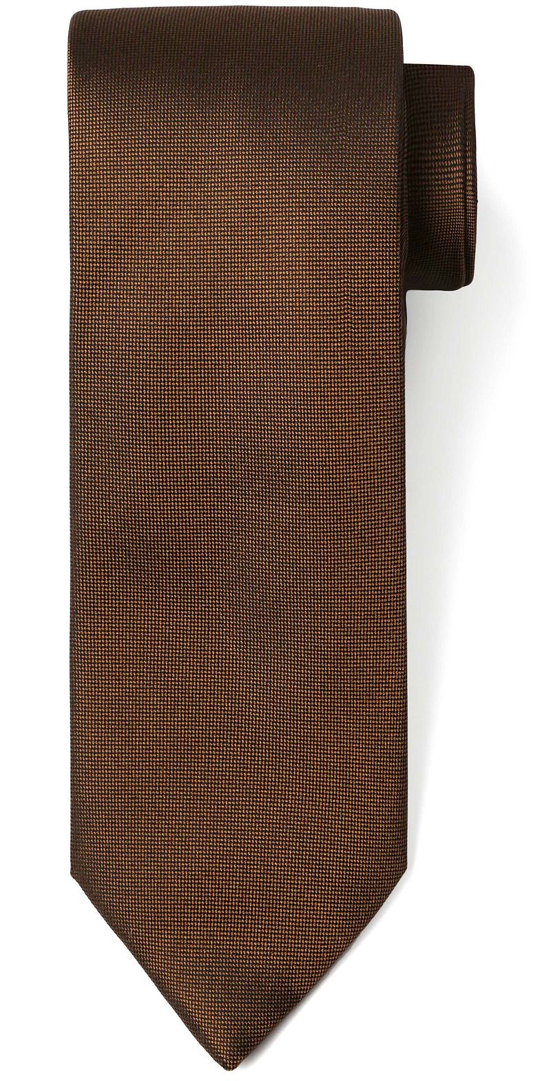 Suitable Zijde Stropdas Bruin -