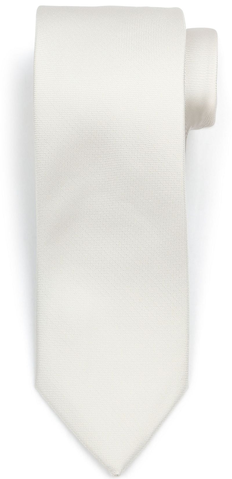 Suitable Zijde Stropdas Off White -