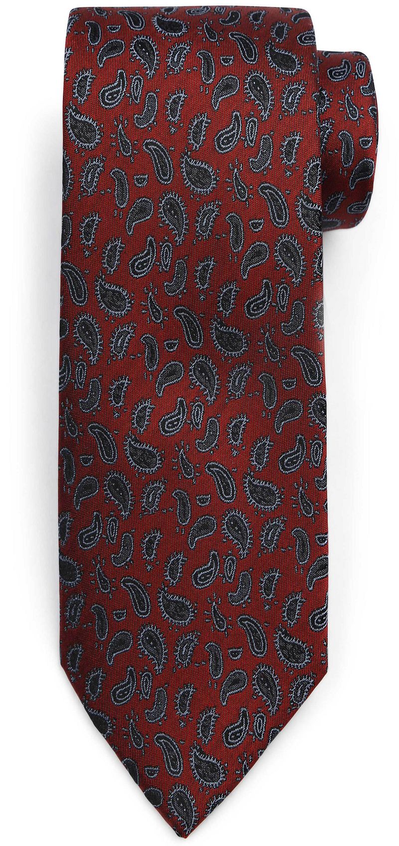 Suitable Stropdas Zijde Paisley Bordeaux -