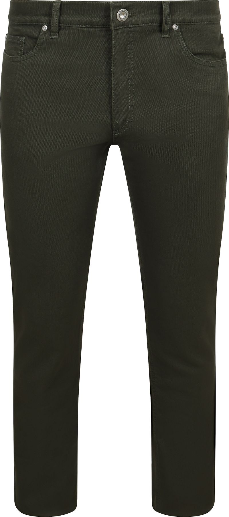 Steppin' Out Broek 5-pocket Johnson Waffle Donkergroen