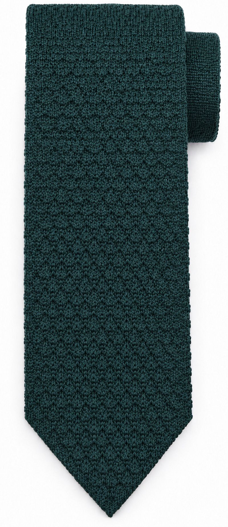 Suitable Stropdas Knitted Wool Donkergroen -