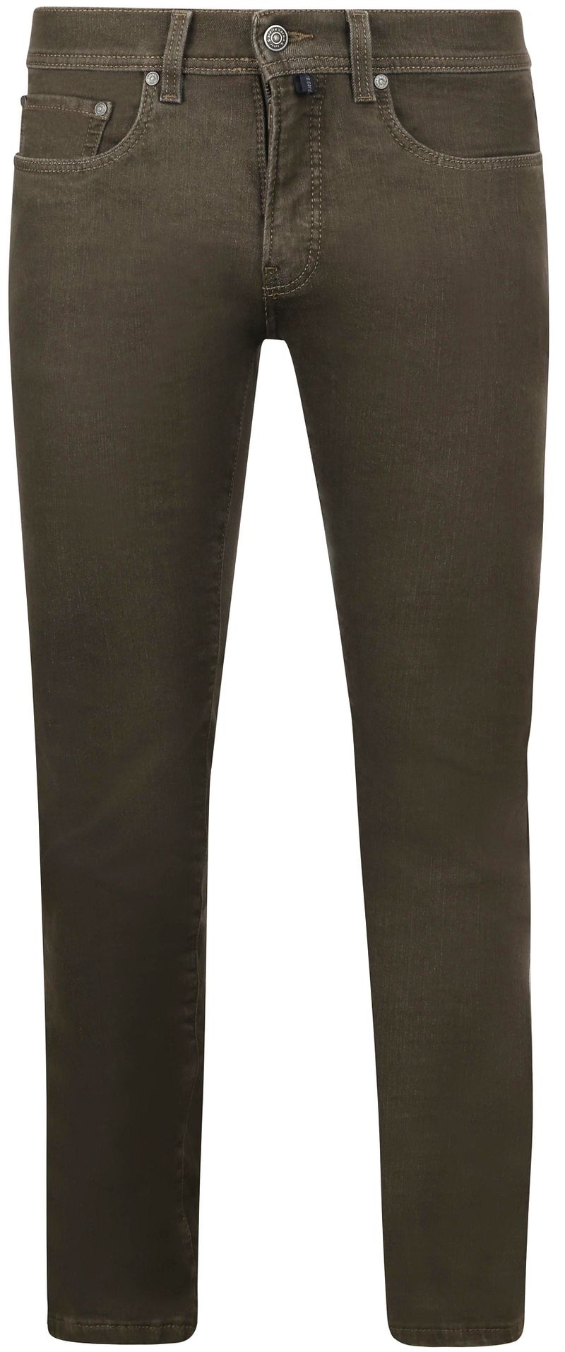 Pierre Cardin Broek Lyon Tapered Raw Bruin