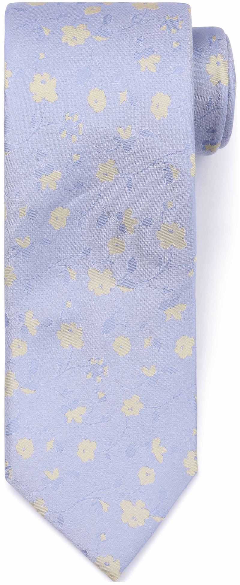 Suitable Stropdas Zijde Bloem Beige -