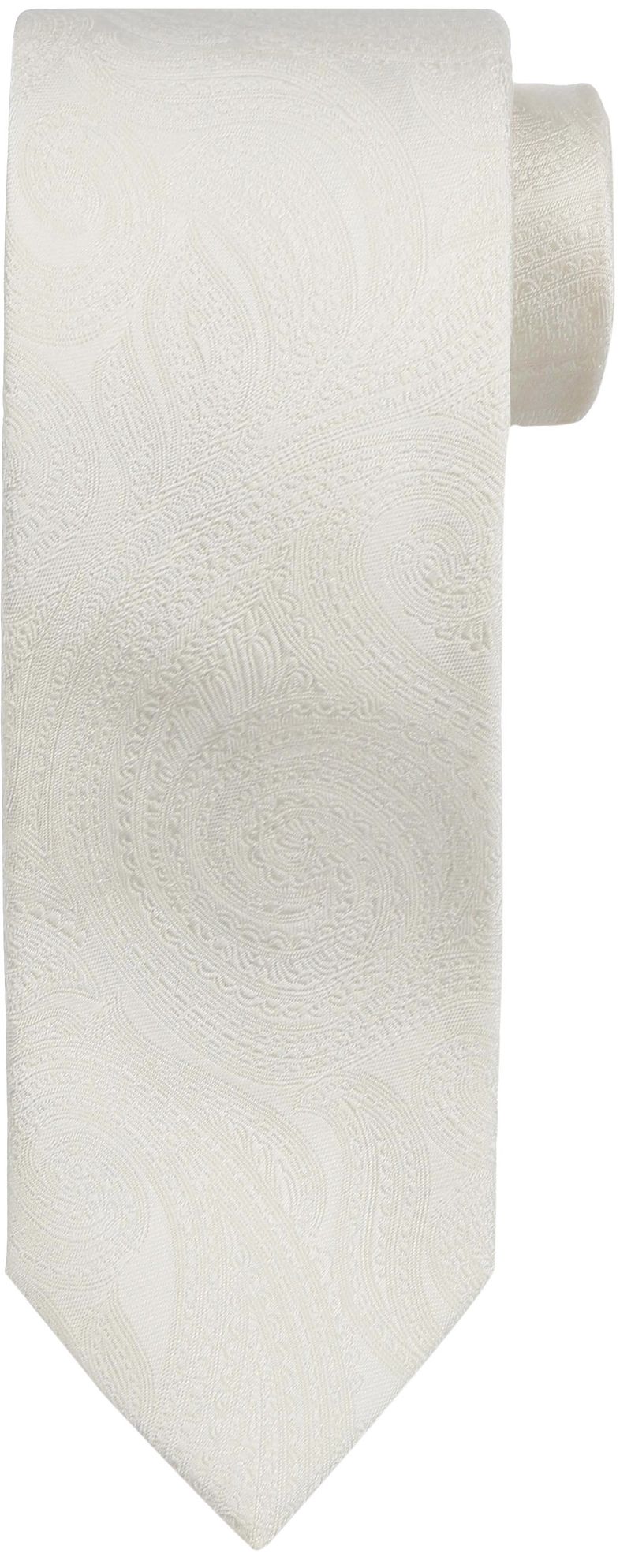 Suitable Wedding Stropdas Zijde Paisley Off White -
