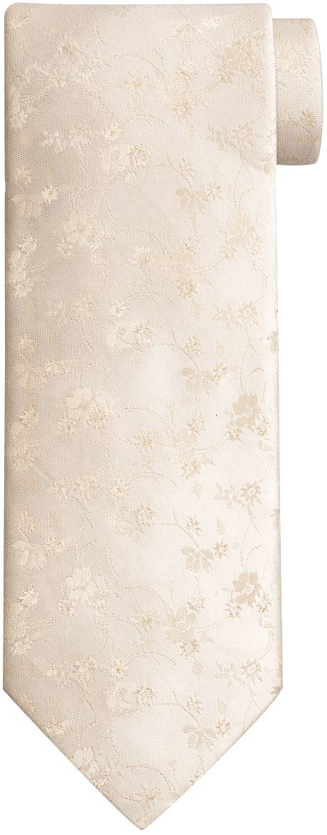 Suitable Seidenkrawatte Mit flower Off-White - günstig online kaufen