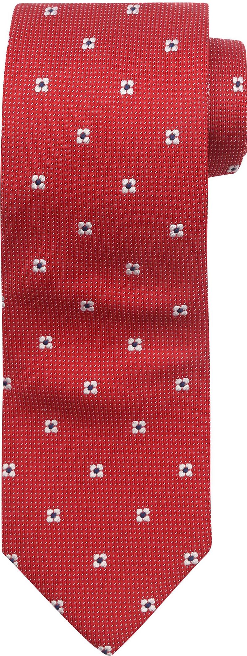 Suitable Stropdas Zijde Bloem Rood -