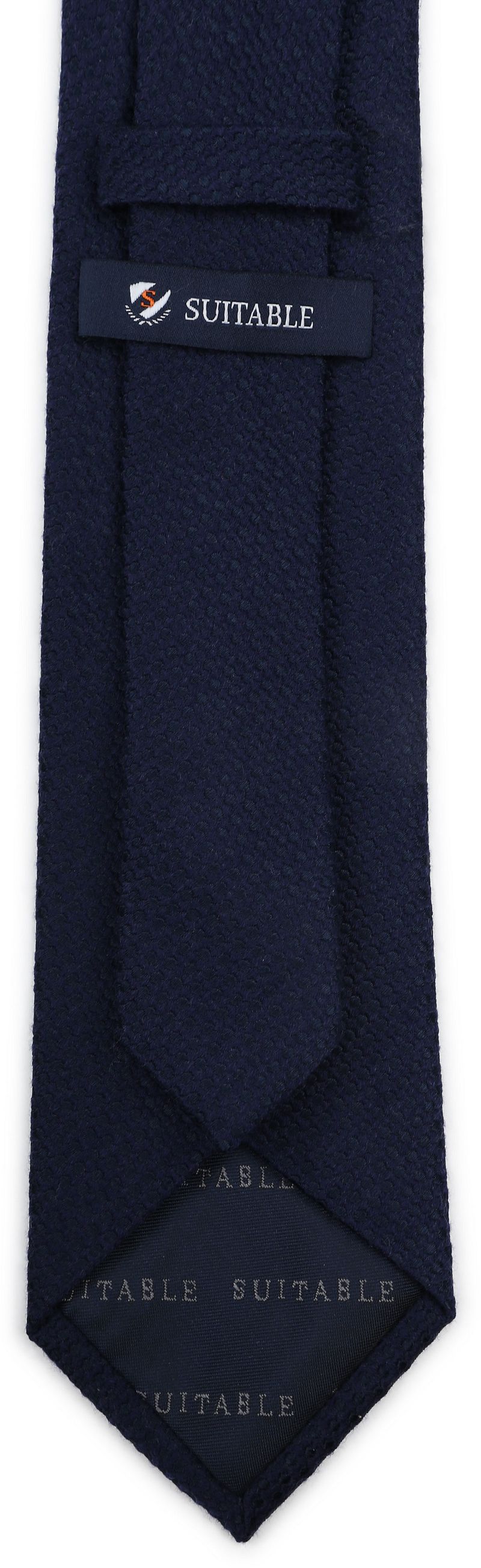 Suitable Krawatte Seide Rough Oxford Navy  - günstig online kaufen