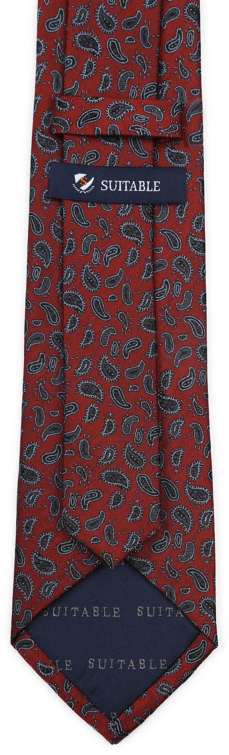 Suitable Krawatte Seide Paisley Burgundy - günstig online kaufen