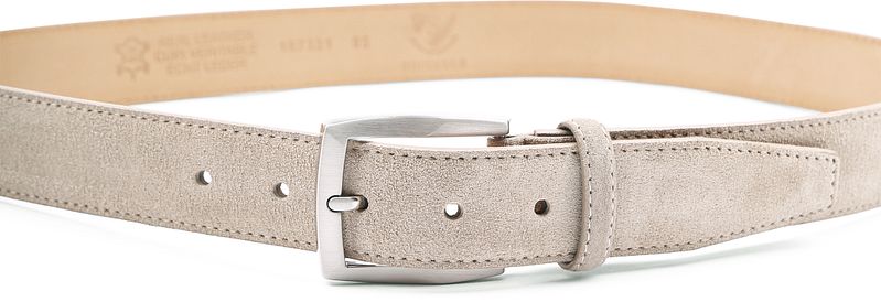 Suitable Wildleder Gürtel Weiß-Beige - Größe 105 günstig online kaufen