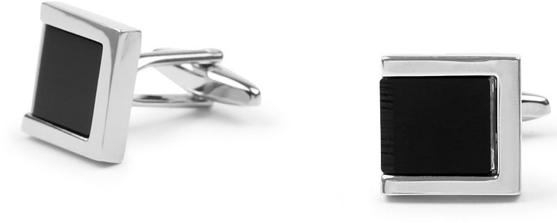 Manschettenknöpfe Platz Silber Schwarz - günstig online kaufen