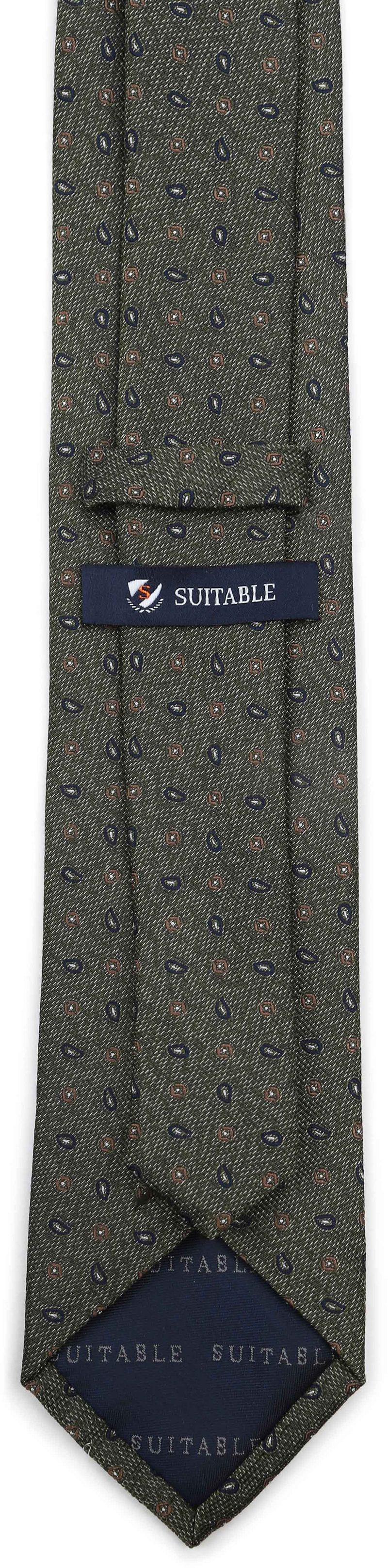Suitable Krawatte Seide Small Paisley Olive - günstig online kaufen